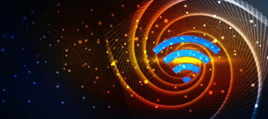 Poster - 2d illustration WiFi symbol sign