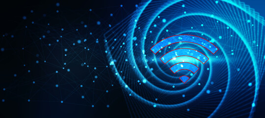 Poster - 2d illustration WiFi symbol sign