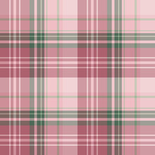 Seamless Pattern In Beautiful Pink And Green Colors For Plaid, Fabric, Textile, Clothes, Tablecloth And Other Things. Vector Image.