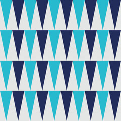Poster - Green and blue abstract triangles repeat pattern print background