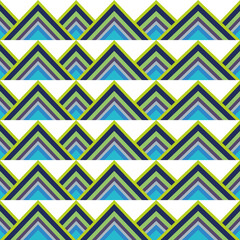 Poster - Green and blue abstract triangles repeat pattern print background