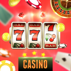 Wall Mural - slot casino jackpot composition
