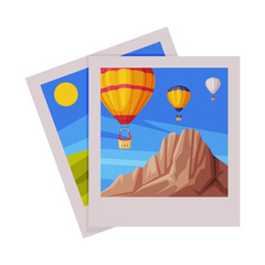 Poster - Photograph as Travel and Tourism Symbol Vector Illustration