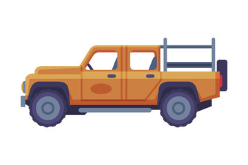 Poster - Off Road Car as Travel and Tourism Symbol Vector Illustration