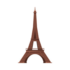 Sticker - Eiffel Tower as Famous City Landmark and Travel and Tourism Symbol Vector Illustration