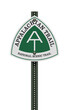Vector illustration of the Appalachian Trail road sign on metallic post