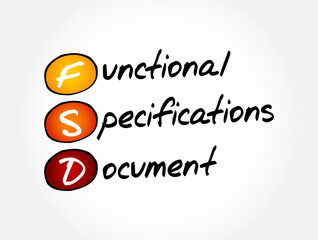 Aufkleber - FSD - Functional Specifications Document, concept background