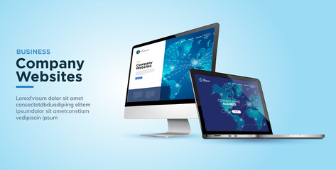 Wall Mural - web design template business