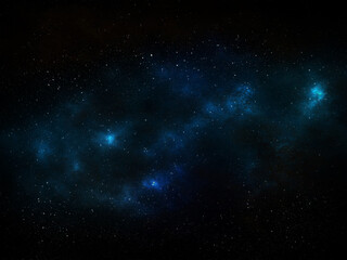 bright nebula galaxy cluster in the dark deep space in the universe