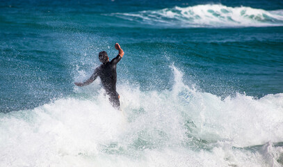 Canvas Print - Surfista na onda