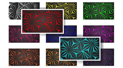 Wall Mural - light triangle pattern background design collection. vector illustration