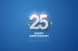 25th anniversary background with a glowing number on it.