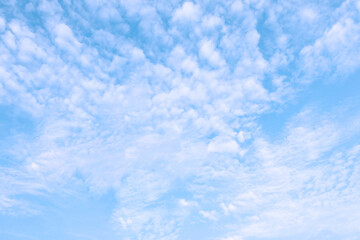 Blue sky with clouds.