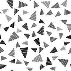 Sticker - Black Pyramid toy icon isolated seamless pattern on white background. Vector.