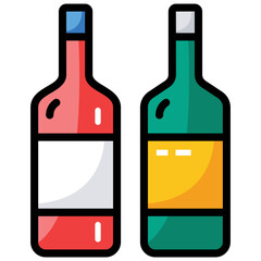 Sticker - Wine Bottles 