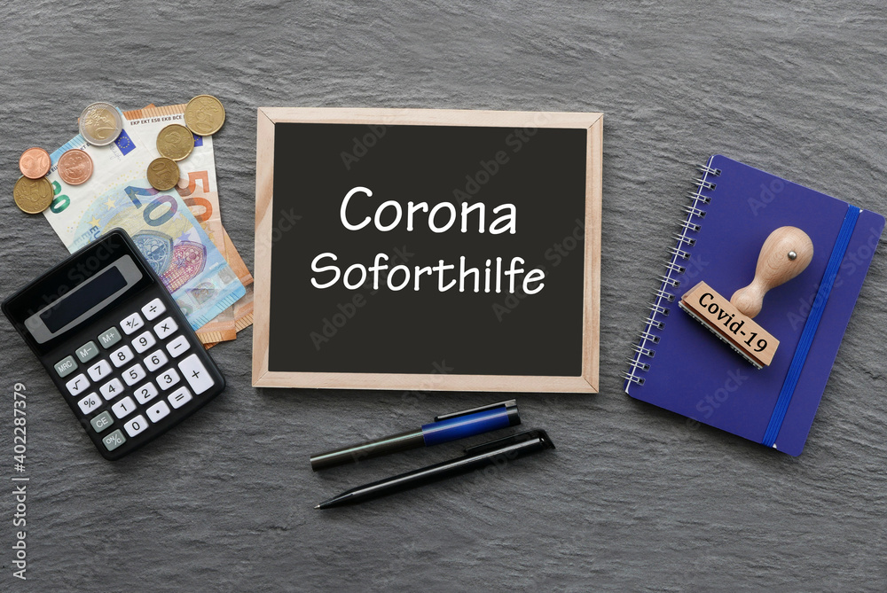 Corona Soforthilfe - obrazy, fototapety, plakaty 