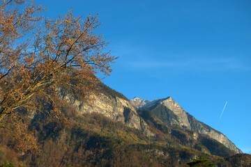 Wall Mural - Herbststimmung in Balzers in Liechtenstein 17.11.2020