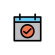 © kokank13 - Schedule filled line Icon. calendar and date vector illustration on white background