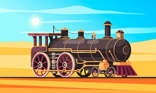 Steam Locomotive Desert Composition