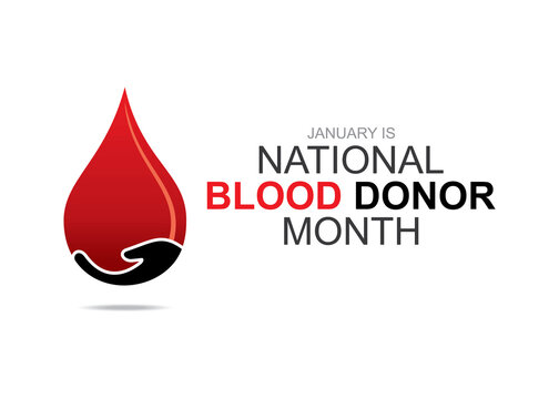 National blood donor month concept poster design