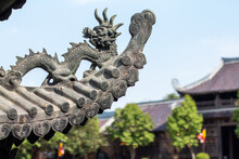 Dragon Statue Ornament At The Bai Dinh Pagoda Complex In Ninh Binh Province, Vietnam
