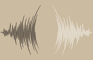 Poster - Abstract technology music poster. Radial sound wave banner. Frequency colorful equalizer background. Jpeg