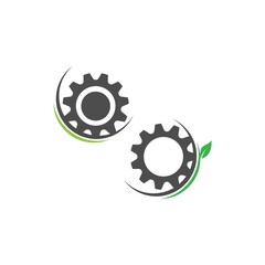 Wall Mural - Gear Logo Template vector icon illustration