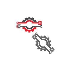 Wall Mural - Gear Logo Template vector icon illustration