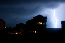 Thunderstorm Among Beach House In Cape Hatteras NC