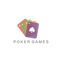 Wall Mural - poker card logo color illustration design template vector