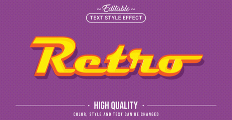 Poster - Editable text style effect - Retro text style theme.
