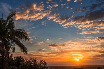 Poster - Coucher de soleil sous les tropiques 