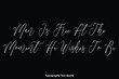 © Image Lounge - Man Is Free At The Moment He Wishes To Be Handwritten Cursive Calligraphy Text on Black Background