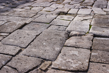 Ancient stone courtyard of the castle