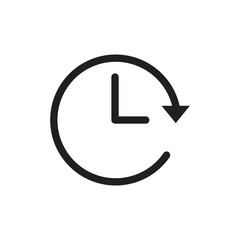 Wall Mural - clock icon vector. time icon symbol illustration