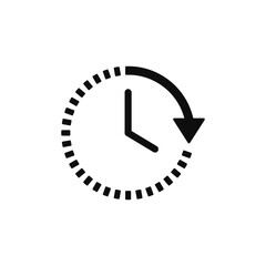 Wall Mural - clock icon vector. time icon symbol illustration
