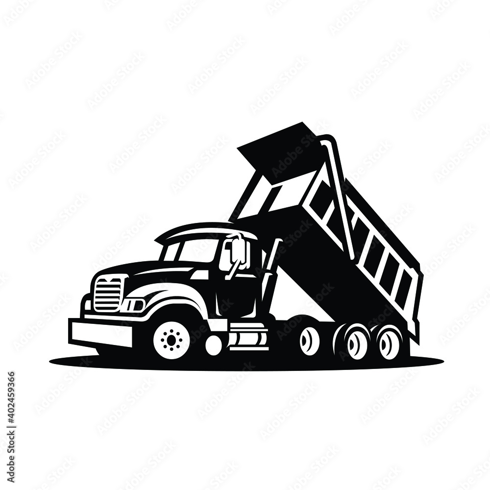 Dump Ruck Vector Dump truck vector image isolated. Perfect vector for trucking and ...