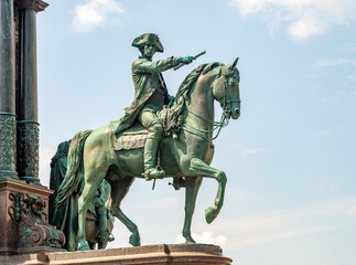 Wall Mural - Equestrian statue of Austrian military leader Ernst von Laudon in Vienna