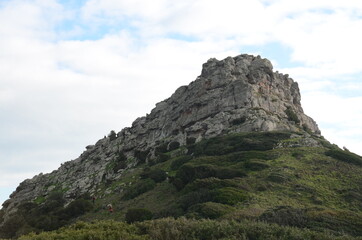 Wall Mural - panoramic view at lu capparoni, argentiera, sardinia, italy