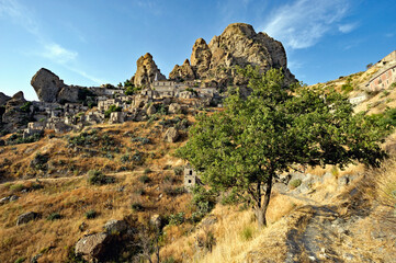 Wall Mural - View of the village of Pentedattilo, District of Reggio Calabria; Calabria; Italy; Europe