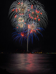 fourth of july fireworks over water