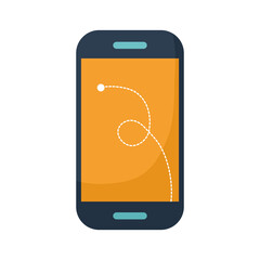 Poster - smartphone with a orange screen