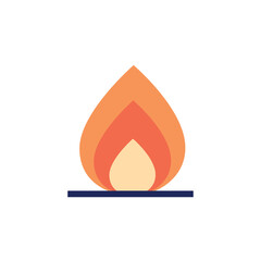 Poster - Campfire flames style. fire flat icon vector isolated illustration
