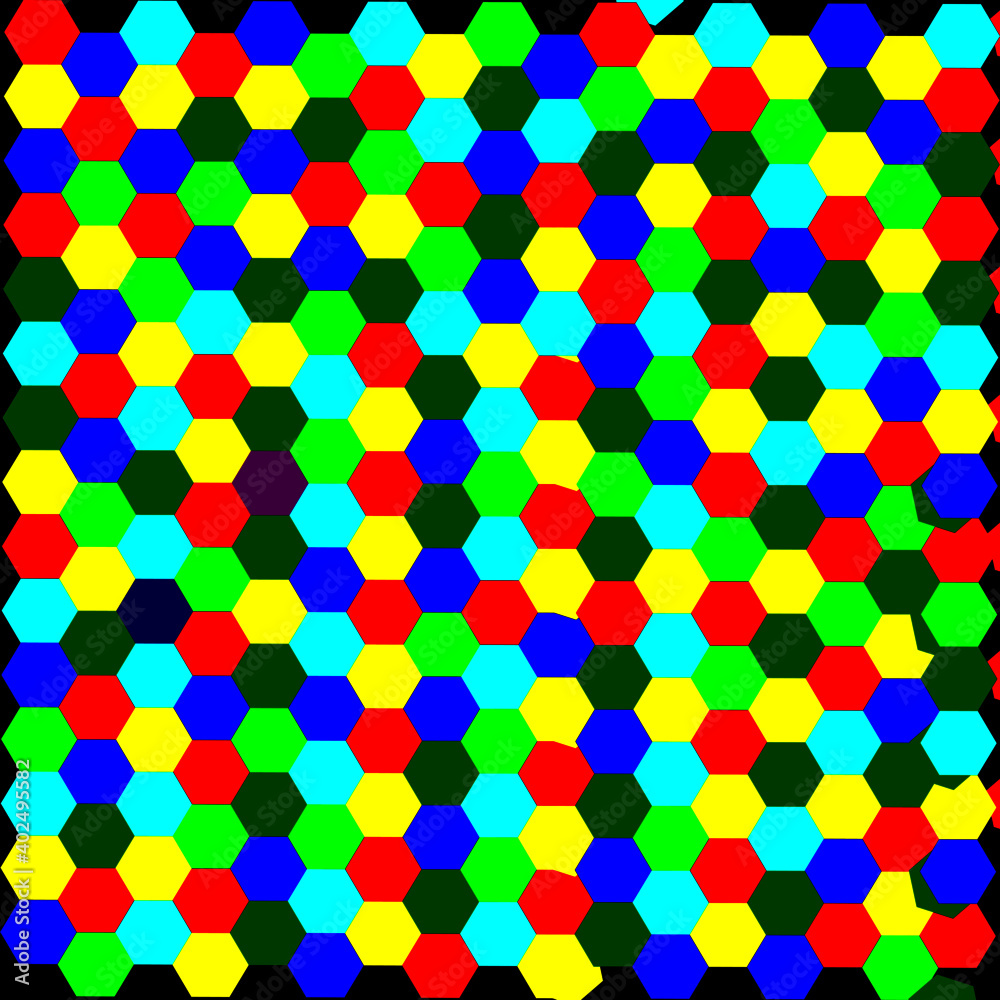 hexagons full of cheerful colors that make us cheerful. suitable to be ...