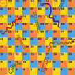 © wanpiya - Snakes and ladders.Game board for children.Vector illustration of puzzle game.