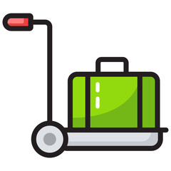 Canvas Print - Luggage Trolley 