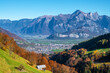The village Mels (Switzerland) in the region Sarganserland