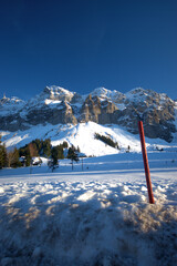 Wall Mural - Alpstein Gebirge im Winter in der Schweiz 18.12.2020