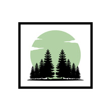 Evergreen Pine Fir Tree Forest Logo