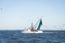 Commercial Fishing Trawler Near Cape Lookout, North Carolina 